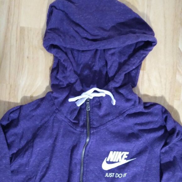 Nike Just Do It Logo Zipper Lightweight Hoodie Sweatshirt - Picture 1 of 8
